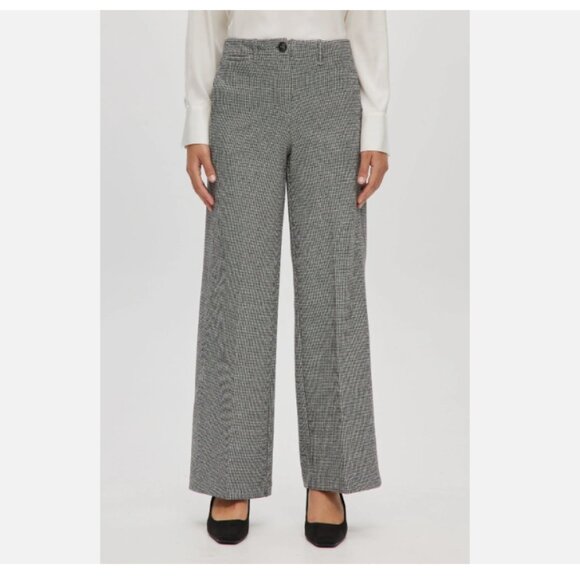 Hilary Radley Pants - Hilary Radley Women's Front Slash Pockets Stretch Brushed Pants Black\Off White